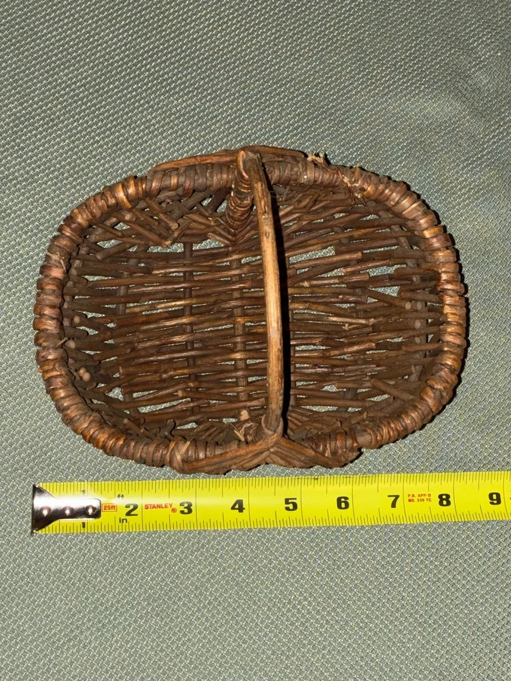 Small Decorative Wicker Basket with Handle
